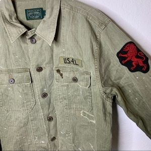 NWT Ralph Lauren POLO COUNTRY Jacket Military Distressed Eagle Dragon XL